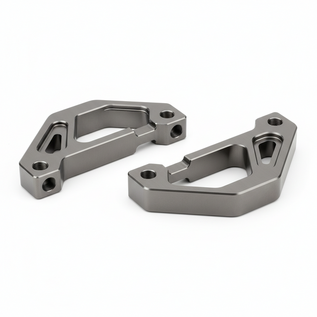 Plaque de support gauche et droite - Gunmetal, vue principale de face, accessoire et composant d'origine compatible PURE pour véhicule de mobilité urbaine.