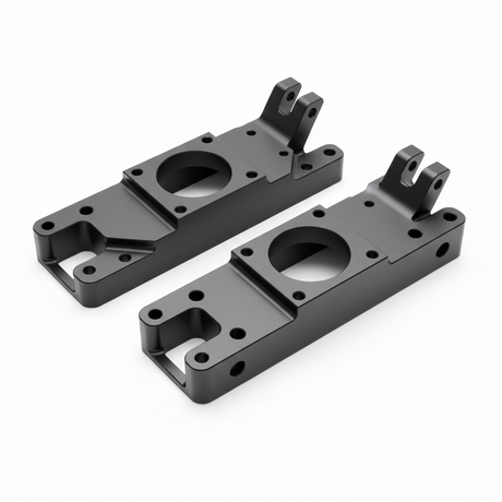 Plaque de support gauche et droite - Noir, vue principale de face, accessoire et composant d'origine compatible PURE pour véhicule de mobilité urbaine.