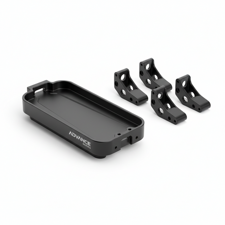 Plateau de batterie et supports - Advance, vue principale de face, accessoire et composant d'origine compatible PURE pour véhicule de mobilité urbaine.