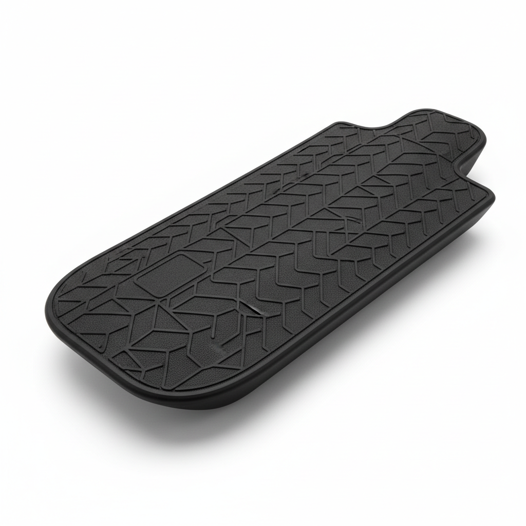 Plateau de scooter en caoutchouc, vue principale de face, accessoire et composant d'origine compatible PURE pour scooter électrique haute performance.