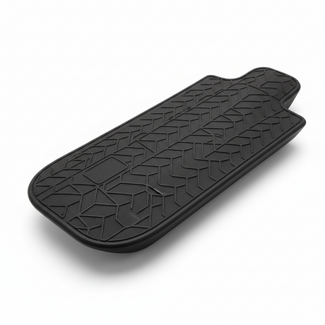 Plateau de scooter en caoutchouc, vue principale de face, accessoire et composant d'origine compatible PURE pour scooter électrique haute performance.