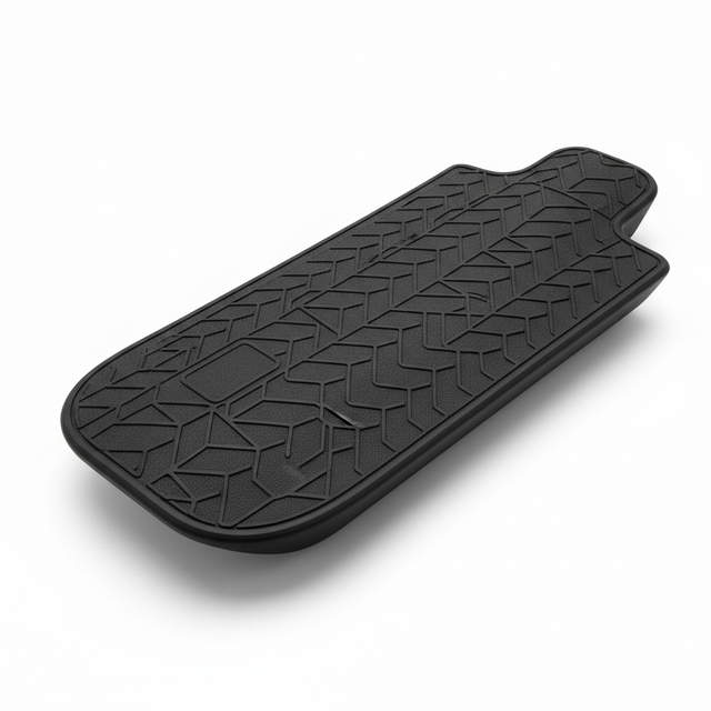 Plateau de scooter en caoutchouc, vue principale de face, accessoire et composant d'origine compatible PURE pour scooter électrique haute performance.