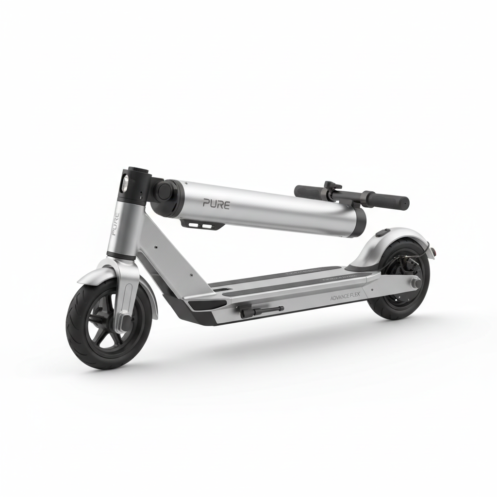 PURE Advance Flex Platine Argent, vue principale de face, accessoire et composant d'origine compatible PURE pour véhicule de mobilité urbaine.
