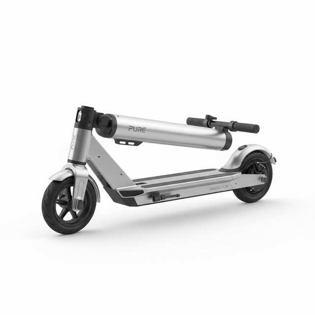 PURE Advance Flex Platine Argent, vue principale de face, accessoire et composant d'origine compatible PURE pour véhicule de mobilité urbaine.