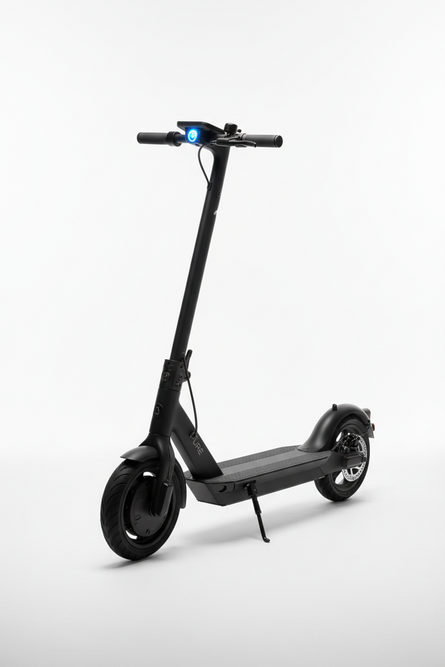 PURE Air5 Pro Noir Mat, vue principale de face, accessoire et composant d'origine compatible PURE pour véhicule de mobilité urbaine.